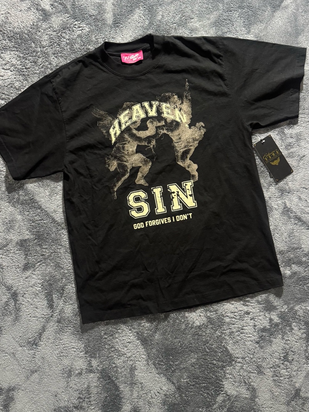 Heaven Sin Graphic Tee - Black